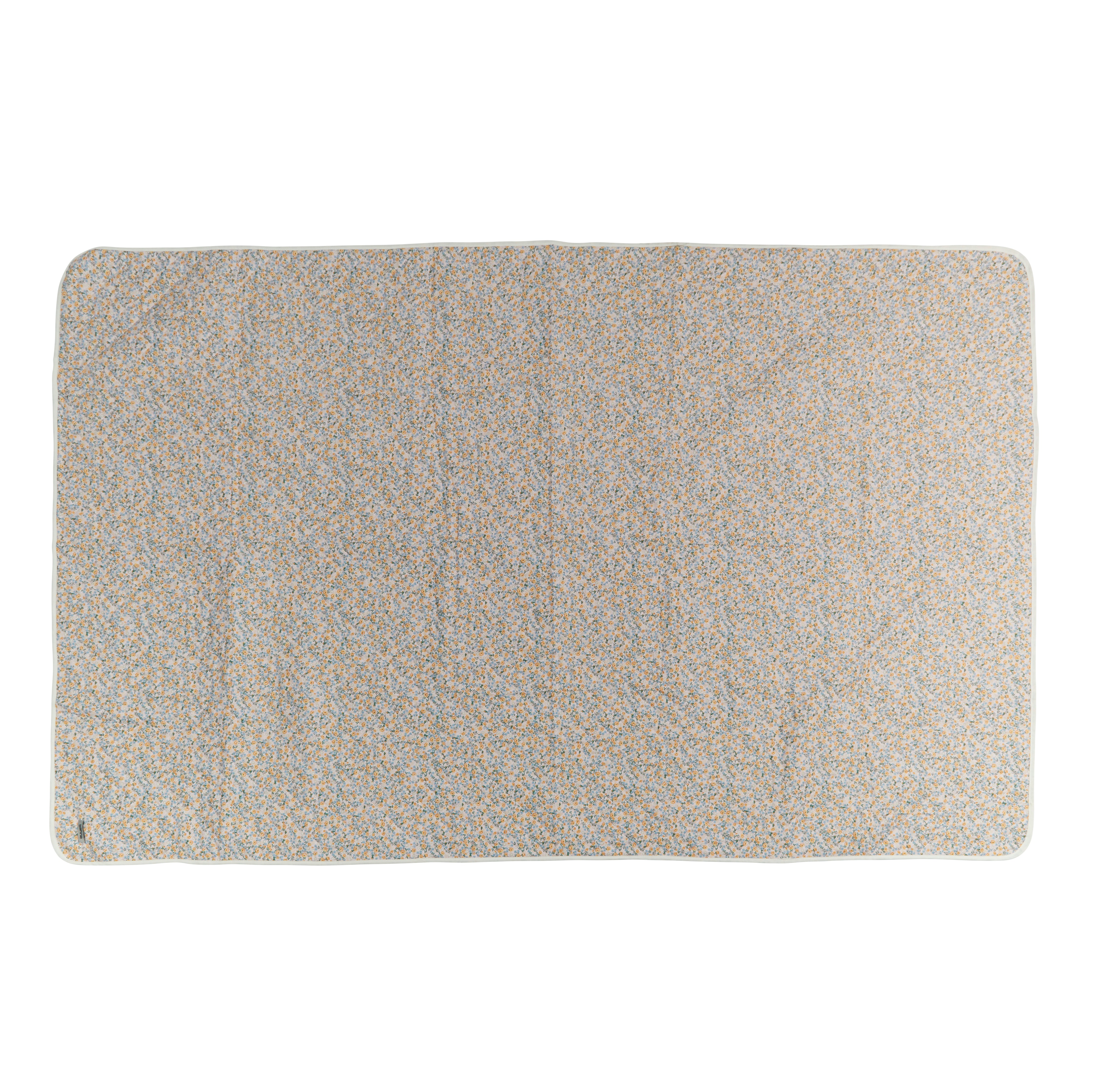 Flora vattæppe, rosa/gul/blå - 210 x 136 cm.